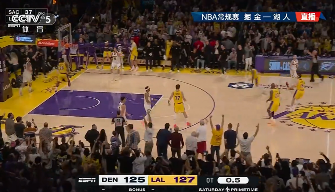 开云入口-绝杀！湖人干翻掘金！41岁詹姆斯史诗级救球...