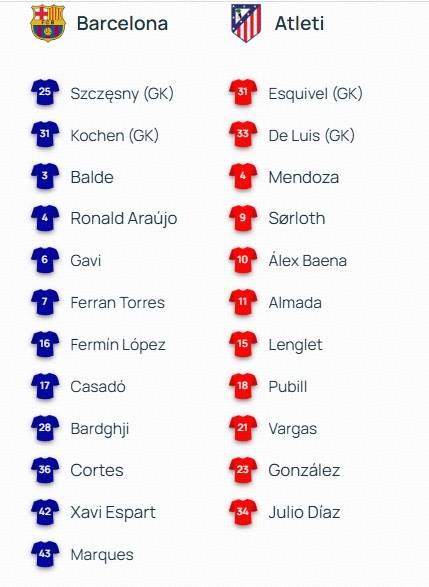 开云-巴萨vs马竞：亚马尔PK格列兹曼，拉什福德、阿尔瓦雷斯出战